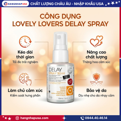 Công dụng chai xịt kéo dài thời gian Lovely Lovers Delay Spray