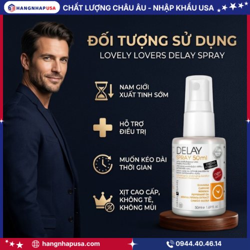 Công dụng chai xịt kéo dài thời gian Lovely Lovers Delay Spray
