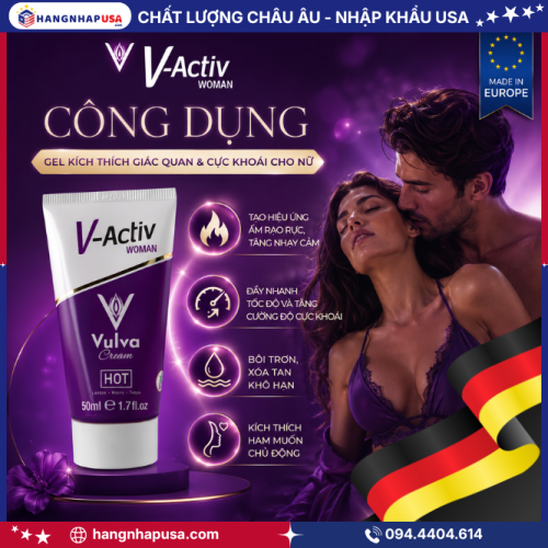 Công dụng gel kích thích giác quan và cực khoái cho nữ Activ Woman Vulva Cream 50ml