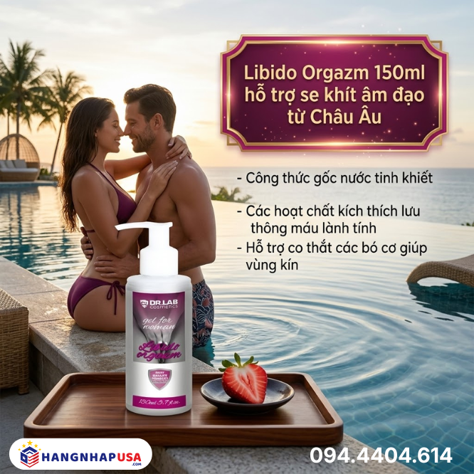 Libido Orgazm 150ml hỗ trợ se khít âm đạo từ Châu Âu