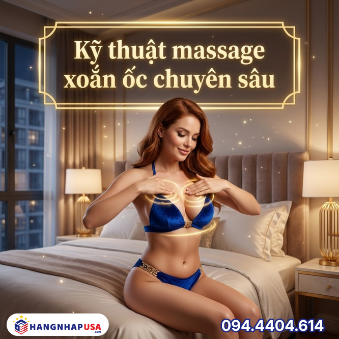 Bước 2: Kỹ thuật massage xoắn ốc chuyên sâu