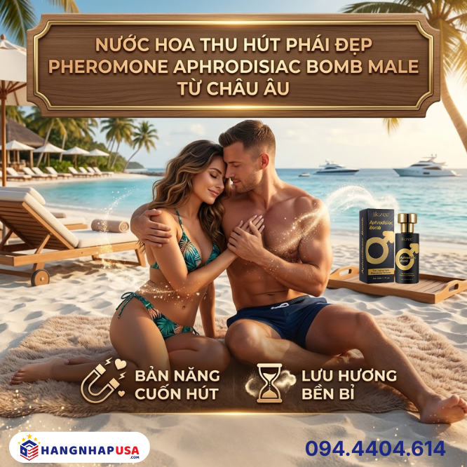 Nước hoa thu hút phái đẹp Pheromone Aphrodisiac Bomb Male từ Châu Âu