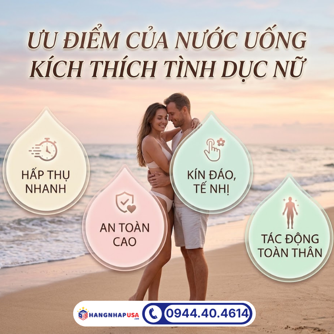 Ưu điểm nước uống kích thích tình dục nữ 
