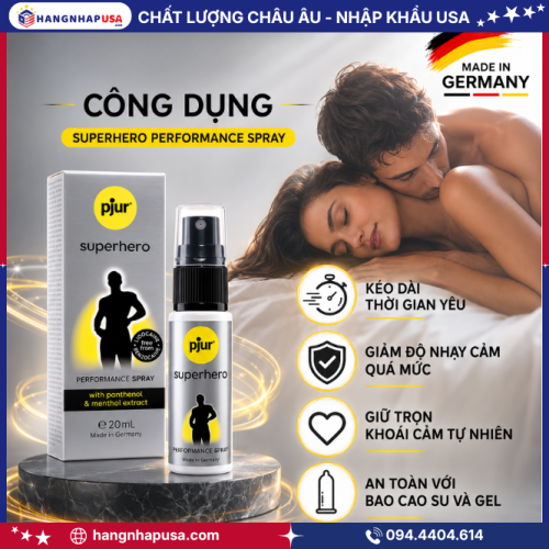 Công dụng chai xịt chống xuất tinh sớm Superhero Performance Spray 20ml
