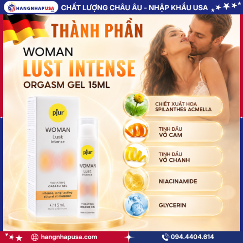 Thành phần của Woman Lust Intense Orgasm gel 15ml
