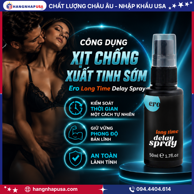 Công dụng của xịt chống xuất tinh sớm Ero Long Time Delay Spray