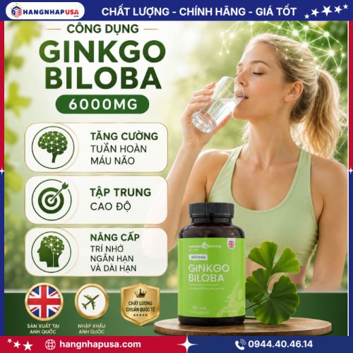 Công dụng Ginkgo Biloba 6000mg