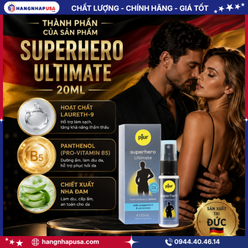 Thành phần của sản phẩm Superhero Ultimate 20ml