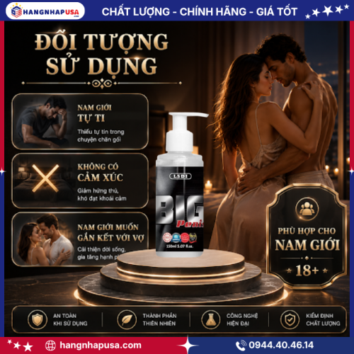 Đối tượng sử dụng Big Penis 150ml