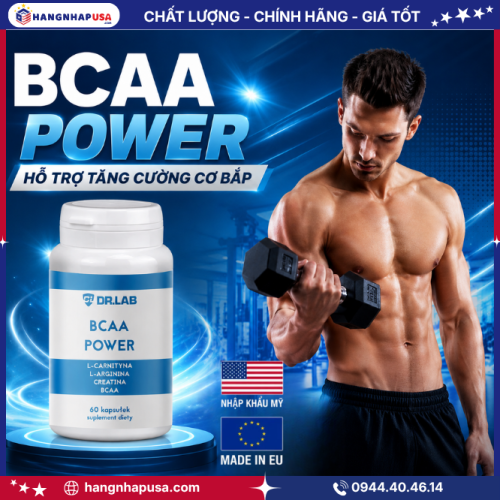 Thông tin về Viên uống tăng cơ bắp BCAA POWER 60 viên từ Châu Âu