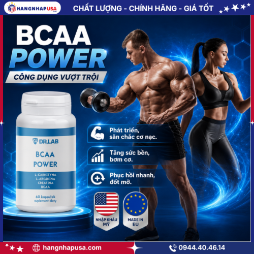 Công dụng viên uống tăng cơ bắp BCAA POWER 60 viên