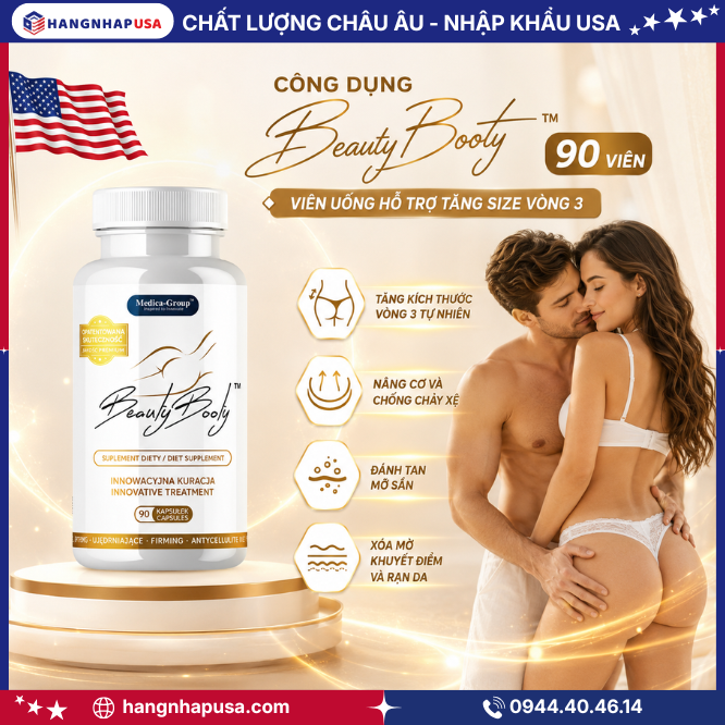 Công dụng viên uống hỗ trợ tăng size vòng 3 BeautyBooty 90 viên