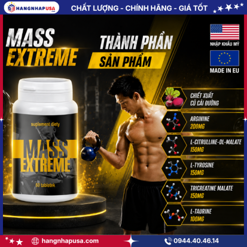 Thành phần viên uống tăng cơ bắp MASS EXTREME 60 viên