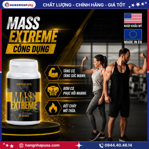 Công dụng viên uống tăng cơ bắp MASS EXTREME 60 viên