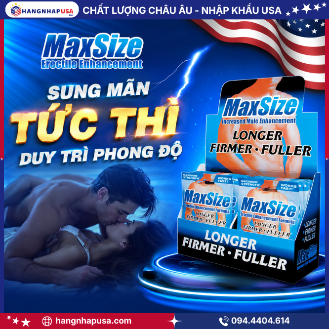 Thông tin về sản phẩm MaxSize Erectile Enhancement 2 viên