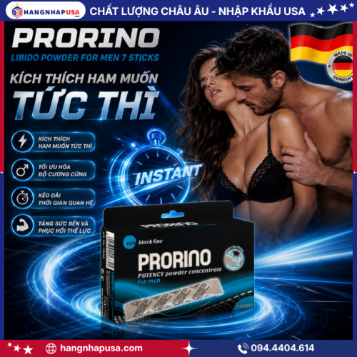Công dụng nước uống kích thích tình dục nam Prorino Libido Powder For Men 7 sticks