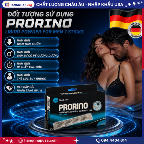 Đối tượng sử dụng Prorino Libido Powder For Men 7 sticks