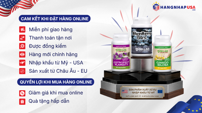 sản phẩm hỗ trợ sức khỏe nhập khẩu Mỹ, xuất xứ EU