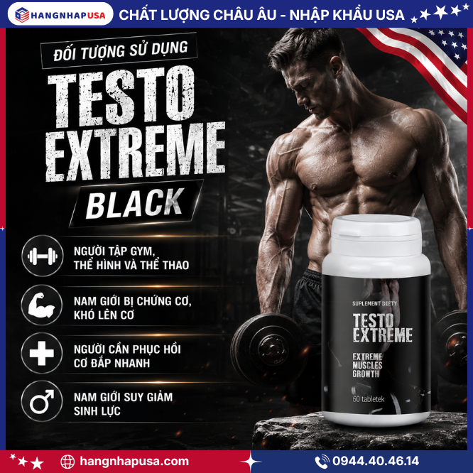 Đối tượng sử dụng TESTO EXTREME BLACK 60 viên