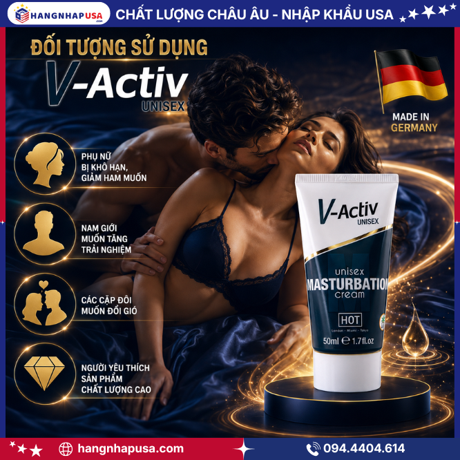 Đối tượng sử dụng V-Activ Masturbation Cream Unisex 50ml