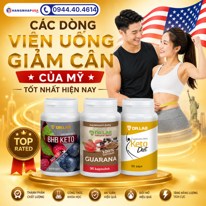 Các dòng viên uống giảm cân của Mỹ tốt nhất hiện nay