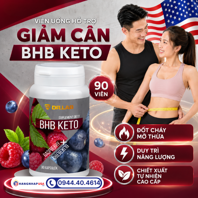 Viên uống hỗ trợ giảm cân BHB KETO 90 viên
