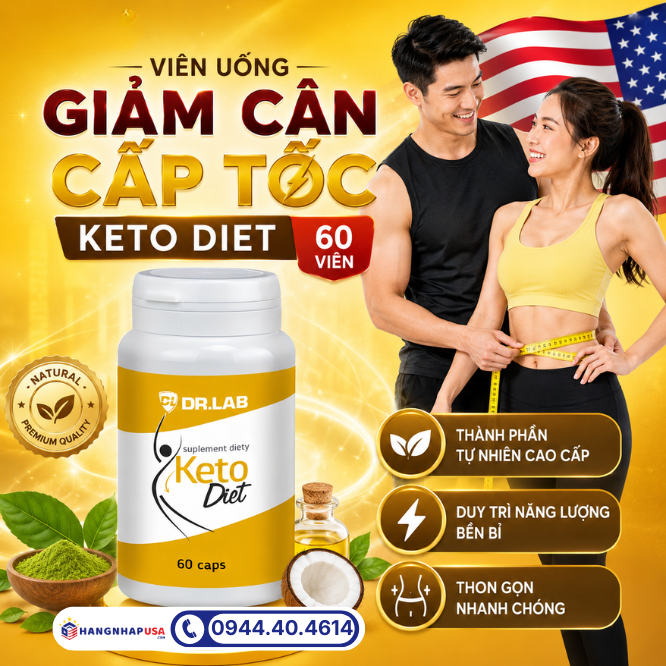 Viên uống giảm cân cấp tốc Keto Diet 60 viên