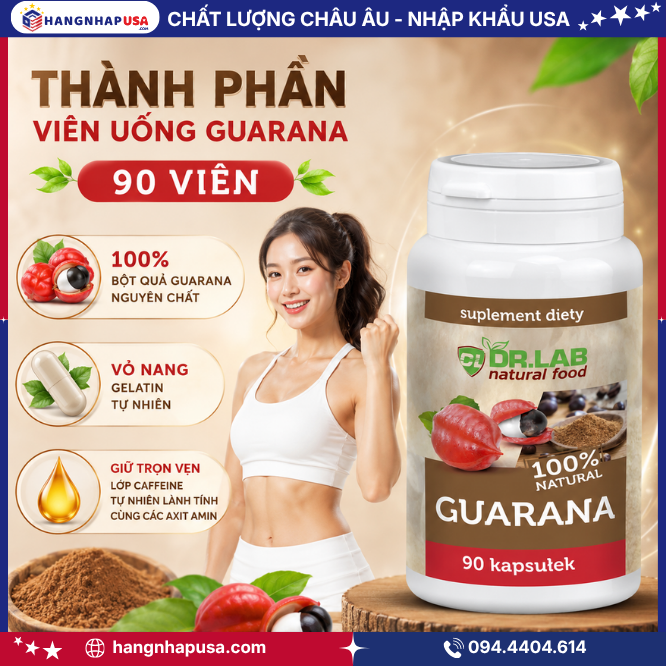 Thành Phần Viên Uống Guarana 90 Viên