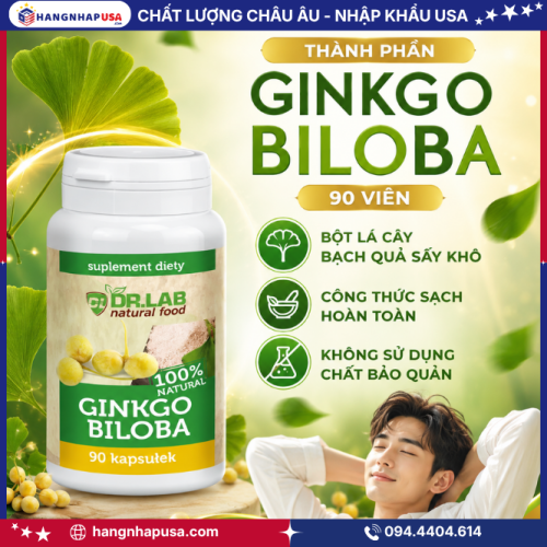 Thành Phần Viên Uống Hỗ Trợ Ngủ Ngon Ginkgo Biloba 90 Viên