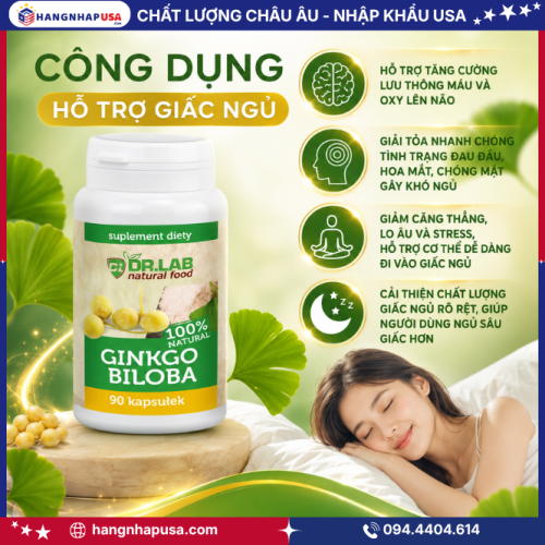 Công Dụng Hỗ Trợ Giấc Ngủ Của Ginkgo Biloba 90 Viên