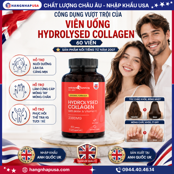 Đối tượng sử dụng và cách bảo quản Hydrolysed Collagen 60 viên