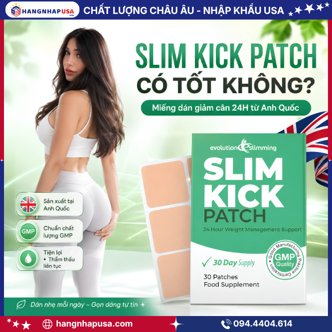 Miếng dán giảm cân Slim Kick 30 miếng có tốt không?
