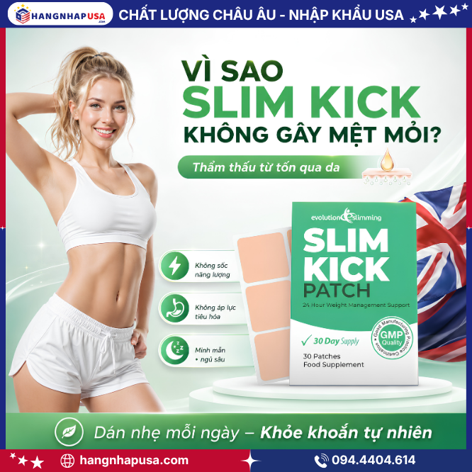 Tại sao miếng dán giảm cân Slim Kick 30 miếng không gây mệt mỏi?