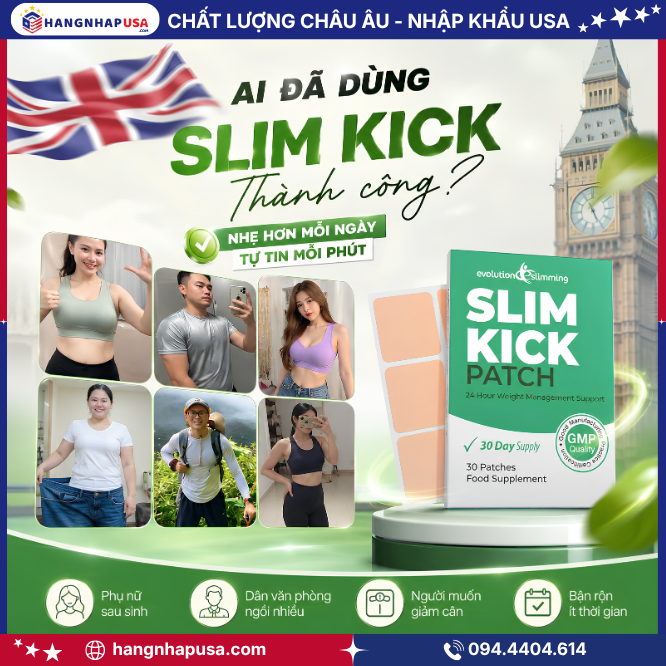 Ai đã dùng miếng dán giảm cân Slim Kick 30 miếng thành công?