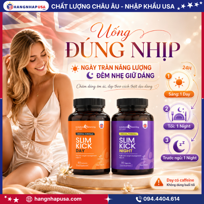 Hướng dẫn sử dụng bộ đôi giảm cân Slim Kick Day & Slim Kick Night