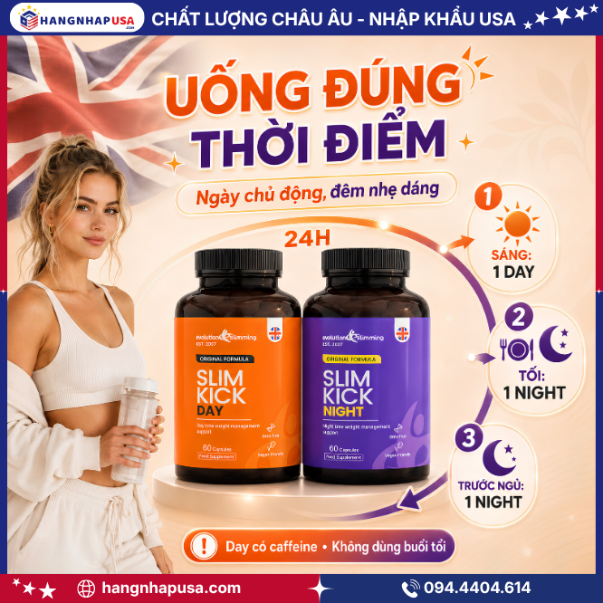 Hướng dẫn sử dụng bộ đôi giảm cân Slim Kick Day & Slim Kick Night 2