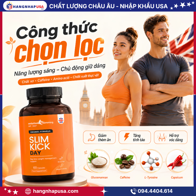 Thành phần độc đáo, hiệu quả vượt trội của viên uống giảm cân Slim Kick Day 2