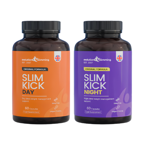 Bộ siêu phẩm giảm cân Slim Kick Day, Night hỗ trợ 24/24H cho việc kiểm soát sự thèm ăn, trao đổi chất và cân nặng từ Anh Quốc