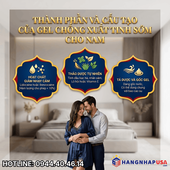 Gel chống xuất tinh sớm - Hàng nhập USA