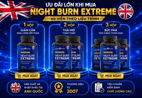 Cách sử dụng viên giảm cân Night Burn Extreme 60 viên