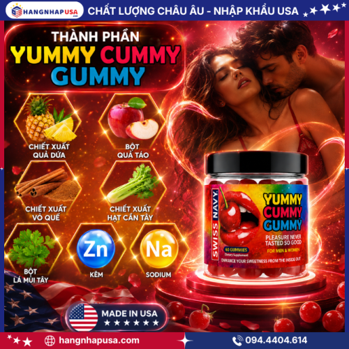 Thành phần của Swiss Navy Yummy Cummy Gummy 60 viên