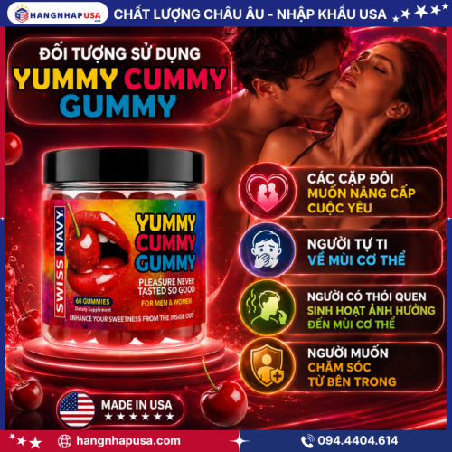 Đối tượng sử dụng Swiss Navy Yummy Cummy Gummy 60 viên