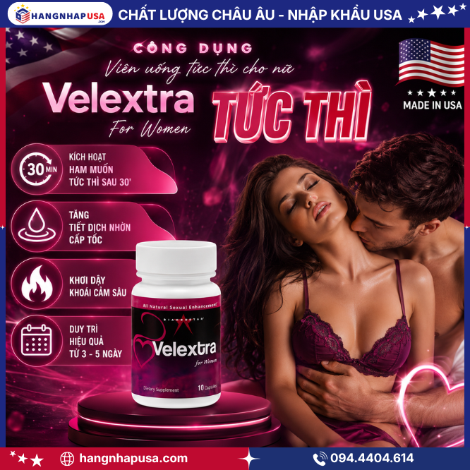 Công dụng viên uống tức thì cho nữ Velextra For Women 10 viên