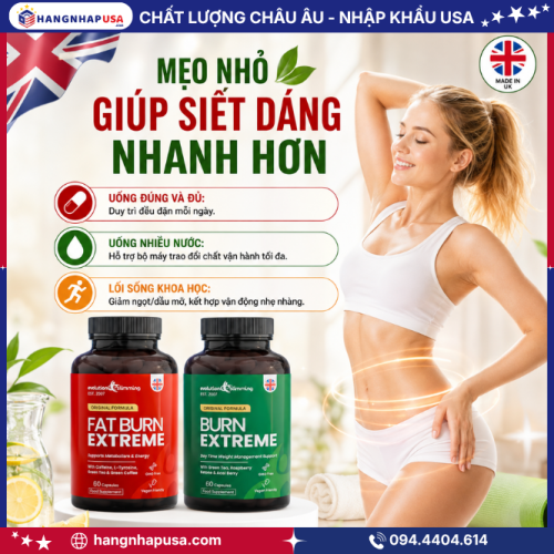 Hướng dẫn sử dụng combo đốt mỡ, đốt calo Fat Burn Extreme