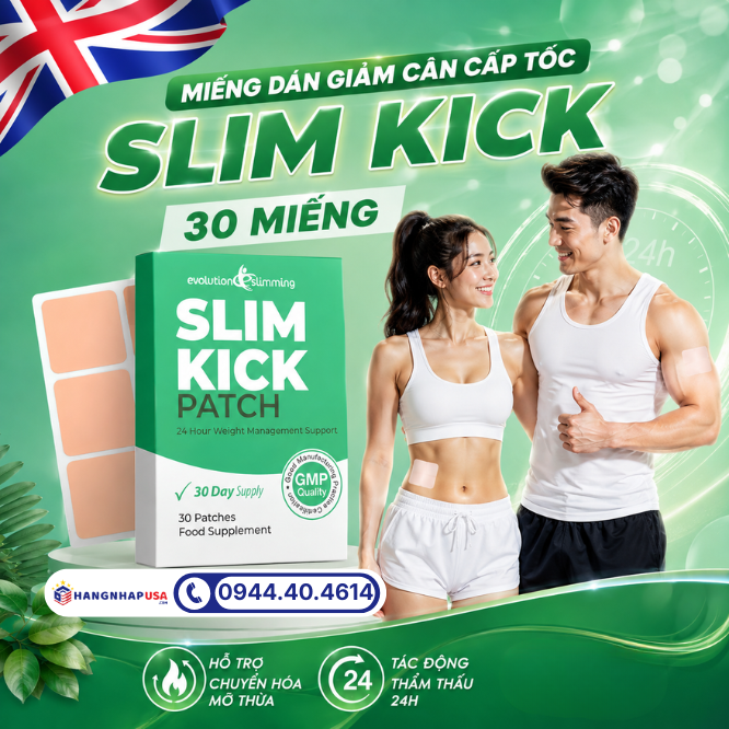 Miếng dán giảm cân cấp tốc Slim Kick 30 miếng