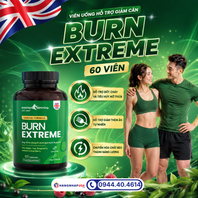Viên uống hỗ trợ giảm cân Burn Extreme 60 viên