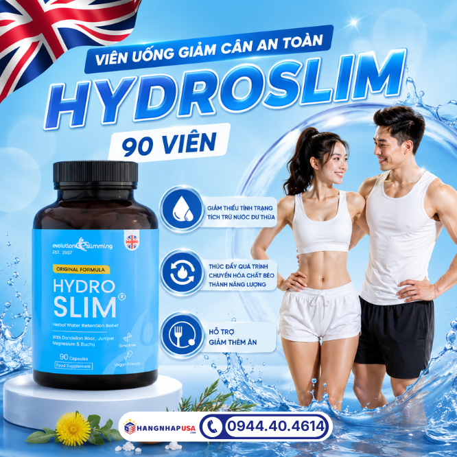 Viên uống giảm cân an toàn HydroSlim 90 viên