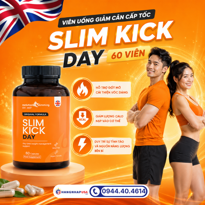 Viên uống giảm cân cấp tốc Slim Kick Day 60 viên