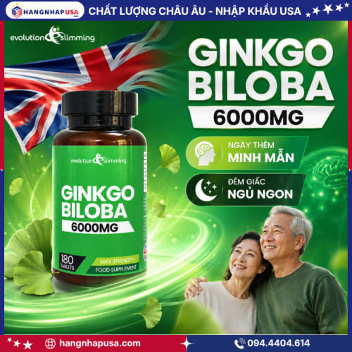 Thông tin về sản phẩm Ginkgo Biloba 6000mg 180 viên