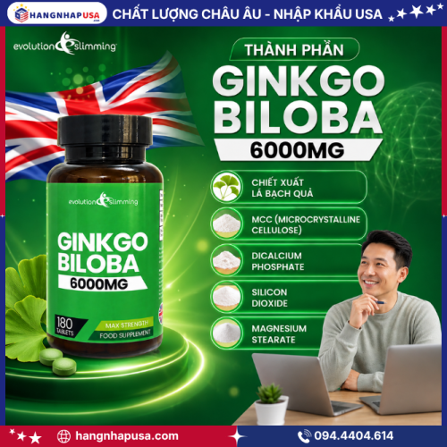 Thành phần của Ginkgo Biloba 6000mg 180 viên
